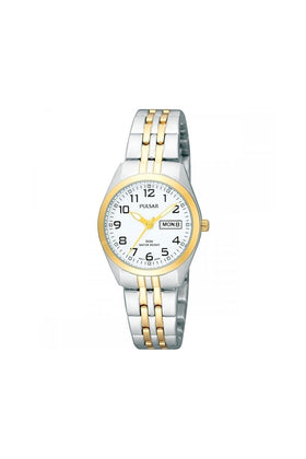 Pulsar Ladies Stainless Steel Day Date 26mm 5ATM Watch PN8006X1