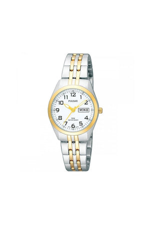 Pulsar Ladies Stainless Steel Day Date 26mm 5ATM Watch PN8006X1
