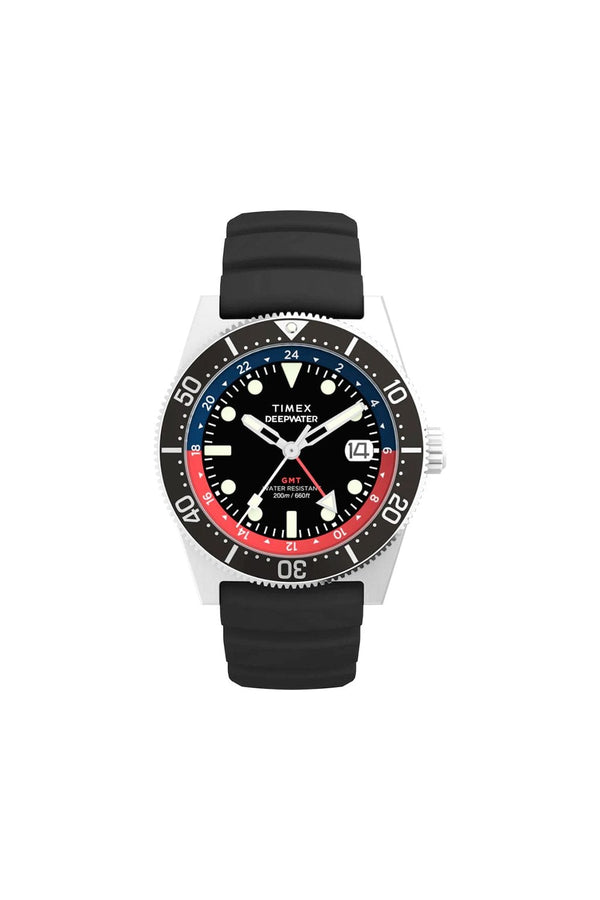 Timex Deepwater Reef 200 GMT 41mm Rubber Strap Watch TW2W75000