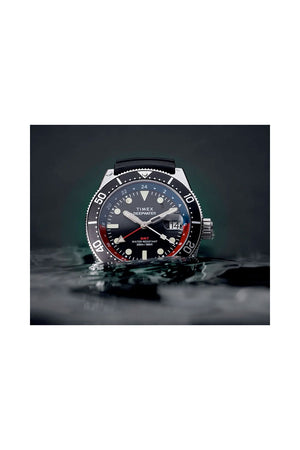 Timex Deepwater Reef 200 GMT 41mm Rubber Strap Watch TW2W75000