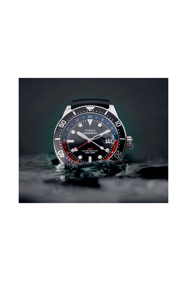 Timex Deepwater Reef 200 GMT 41mm Rubber Strap Watch TW2W75000