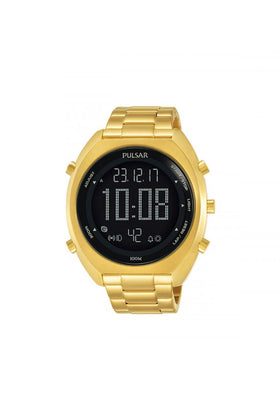 Pulsar Gents PVD Plated Alarm Chronograph 44mm Watch P5A016X1