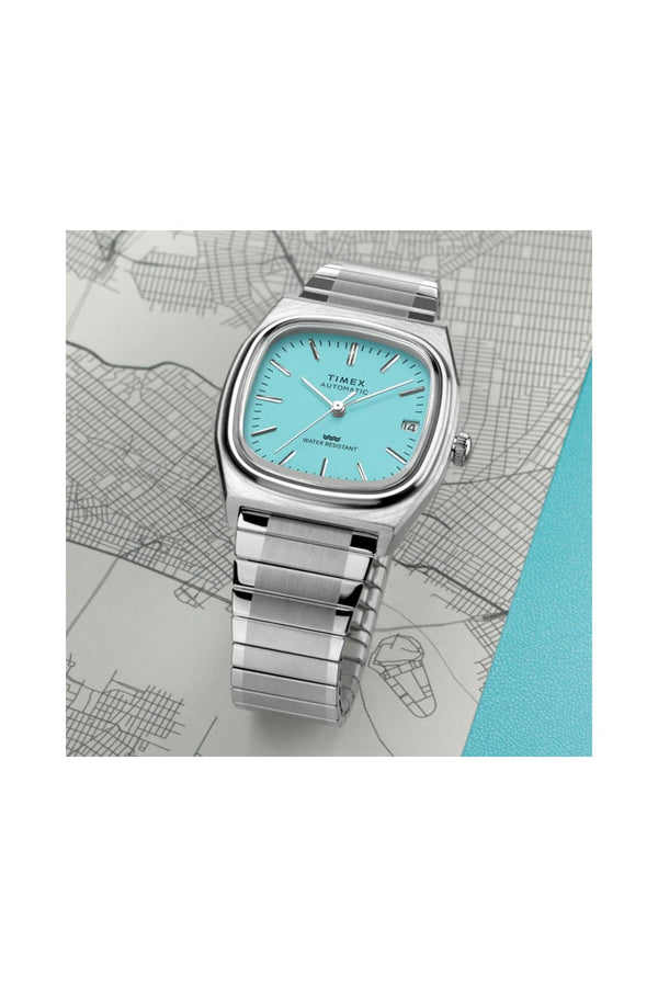 Timex Automatic 1983 E Line 34mm Stainless Steel Expansion Band Watch TW2Y07300