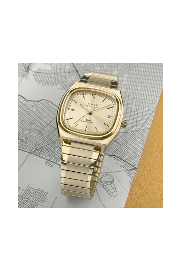 Timex Automatic 1983 E Line 34mm Stainless Steel Expansion Band Watch TW2Y07200