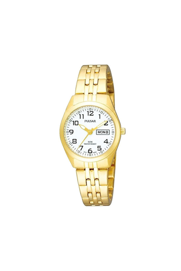 Pulsar Ladies PVD Plated Day Date 26mm 5ATM Watch PN8002X1