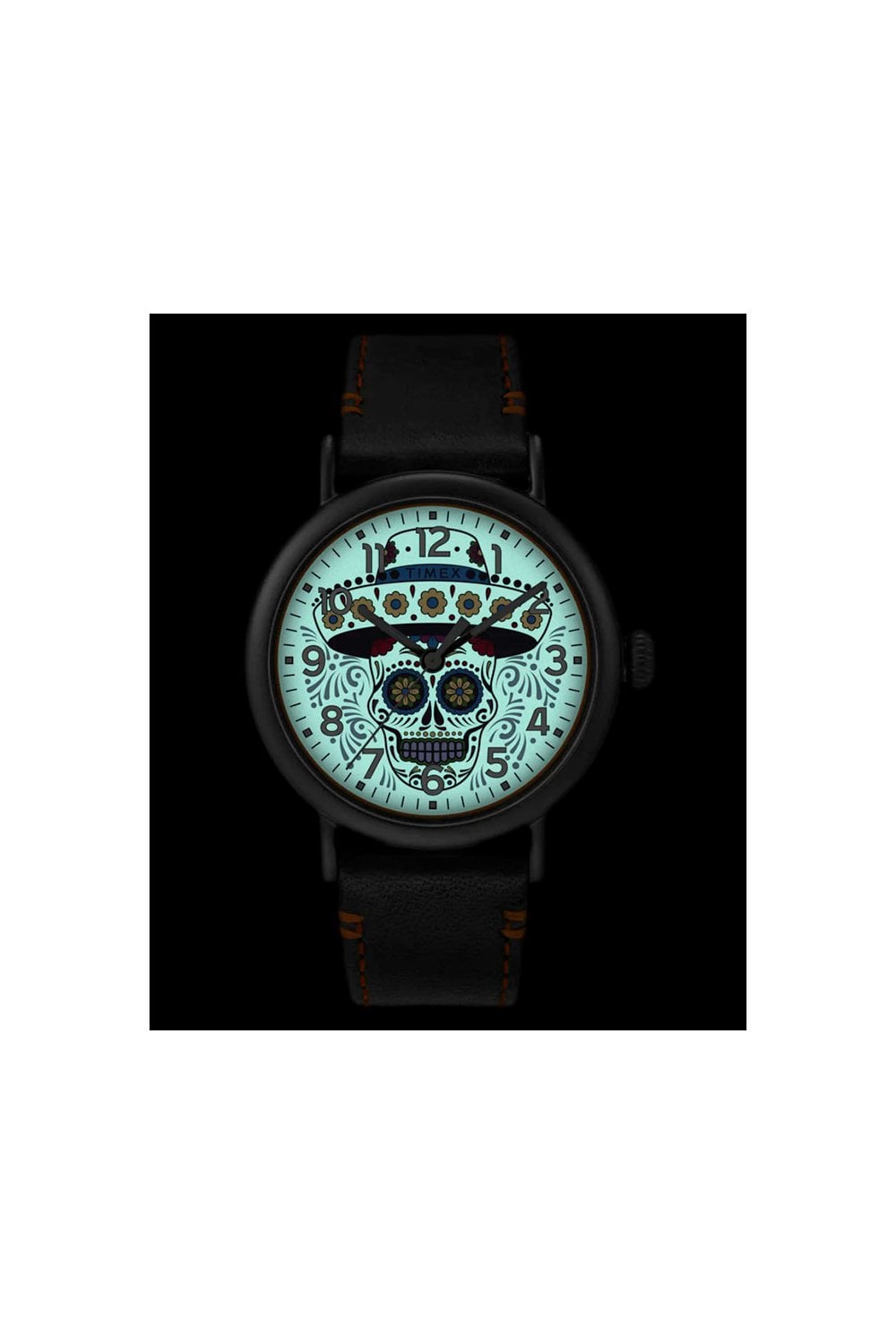 Timex Standard Dia de los Muertos 40mm Leather Strap Watch TW2V67700