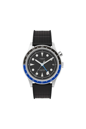 Timex Waterbury Traditional GMT 39mm Synthetic Strap Watch TW2W22600