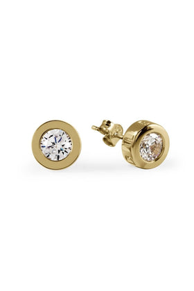 Radley Ladies Cubic Zirconia 18ct Plated Stud Earrings RYJ1032
