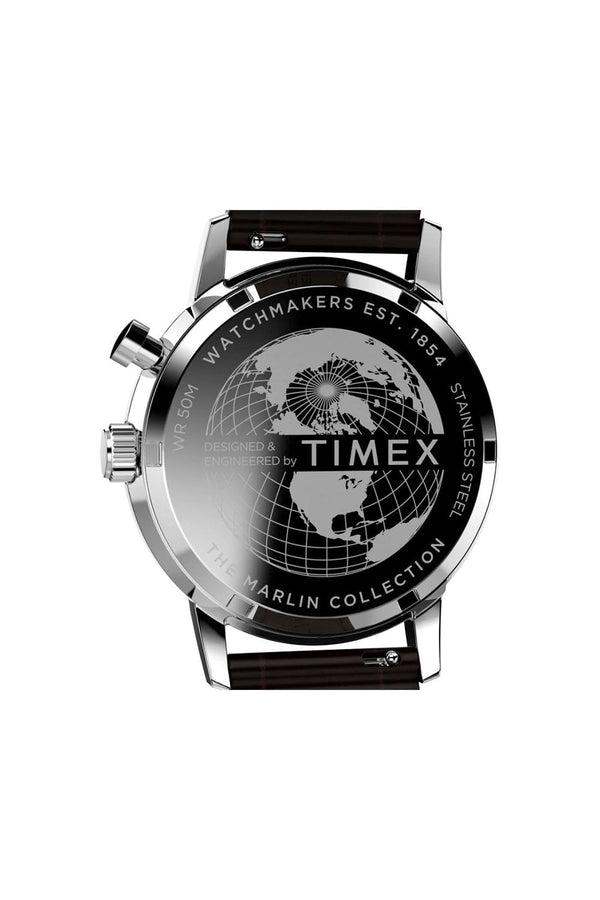 Timex Marlin Moon Phase 40mm Leather Strap Watch TW2W51100
