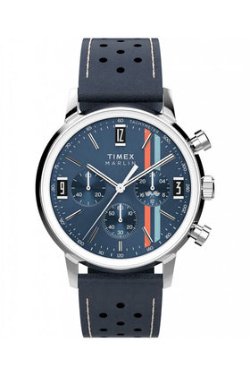 Timex Marlin Chronograph Tachymeter 40mm Leather Strap Watch TW2W99000
