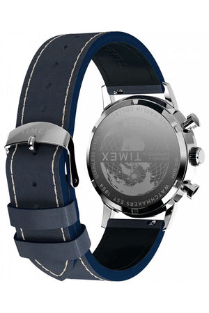 Timex Marlin Chronograph Tachymeter 40mm Leather Strap Watch TW2W99000