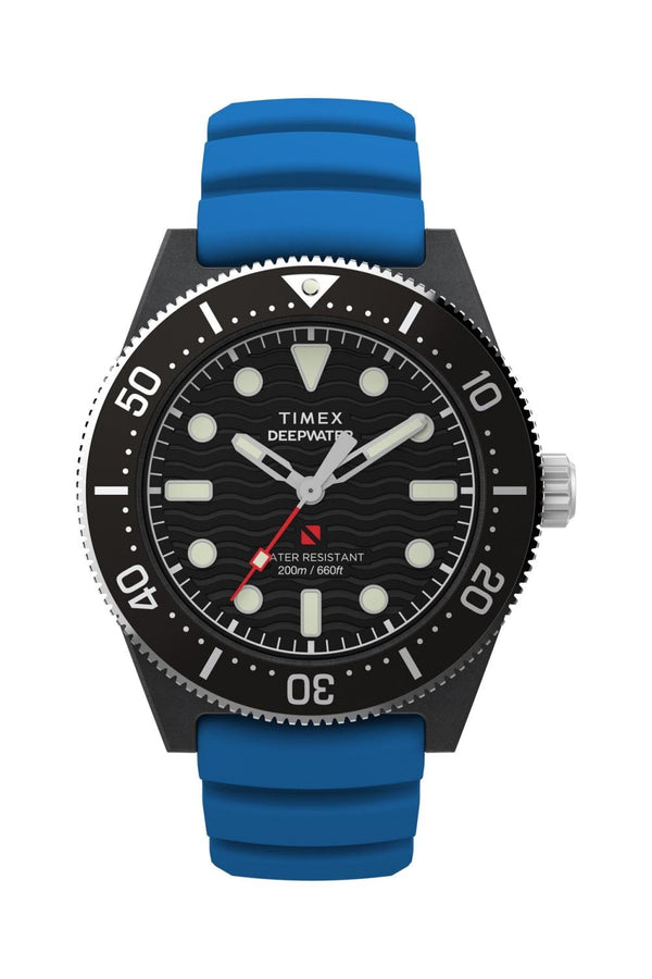 Timex Deepwater Reef 200 44mm Synthetic Rubber Strap Watch TW2Y02500