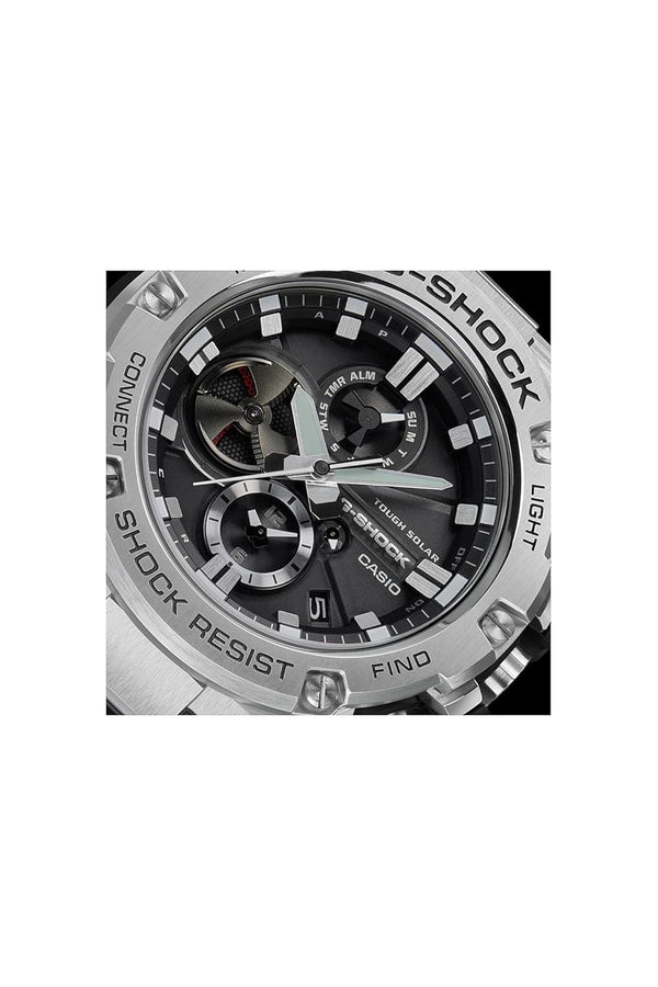 Casio G-Shock Black Dial Stainless Steel 53mm Watch GST-B100D-1AER