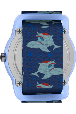 Timex 29mm Blue Shark Elastic Kids Watch TW7C13500
