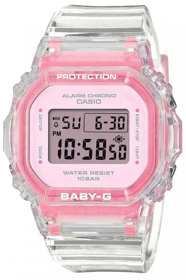 Casio Baby-G Transparent Pink Digital Watch BGD-565SJ-7ER