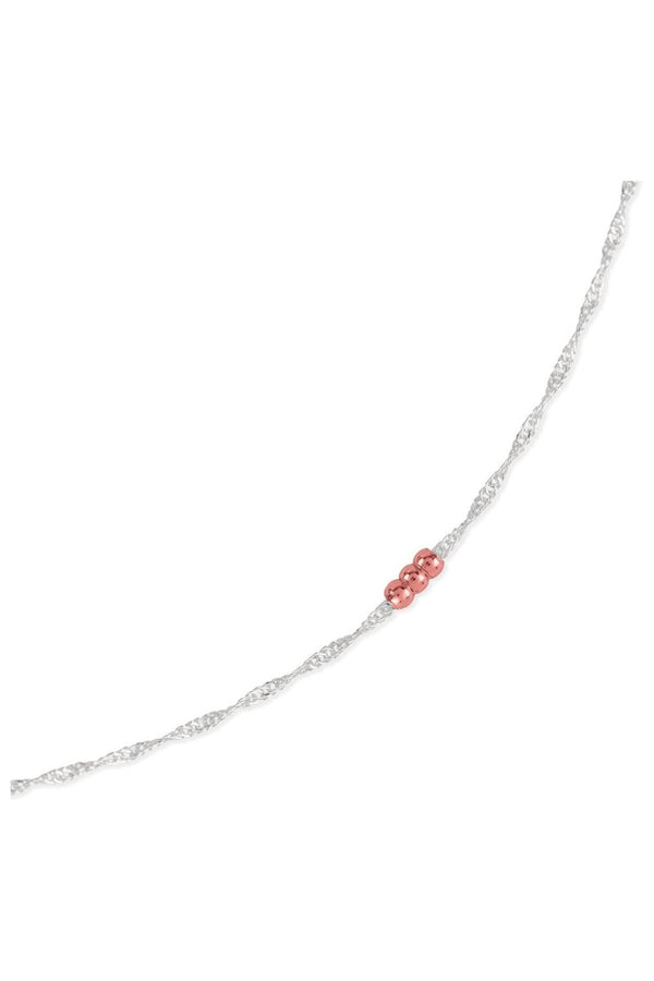 Radley Ladies 18ct Rose Gold Plated Beaded Lariot Jumping Dog Necklace RYJ2393S