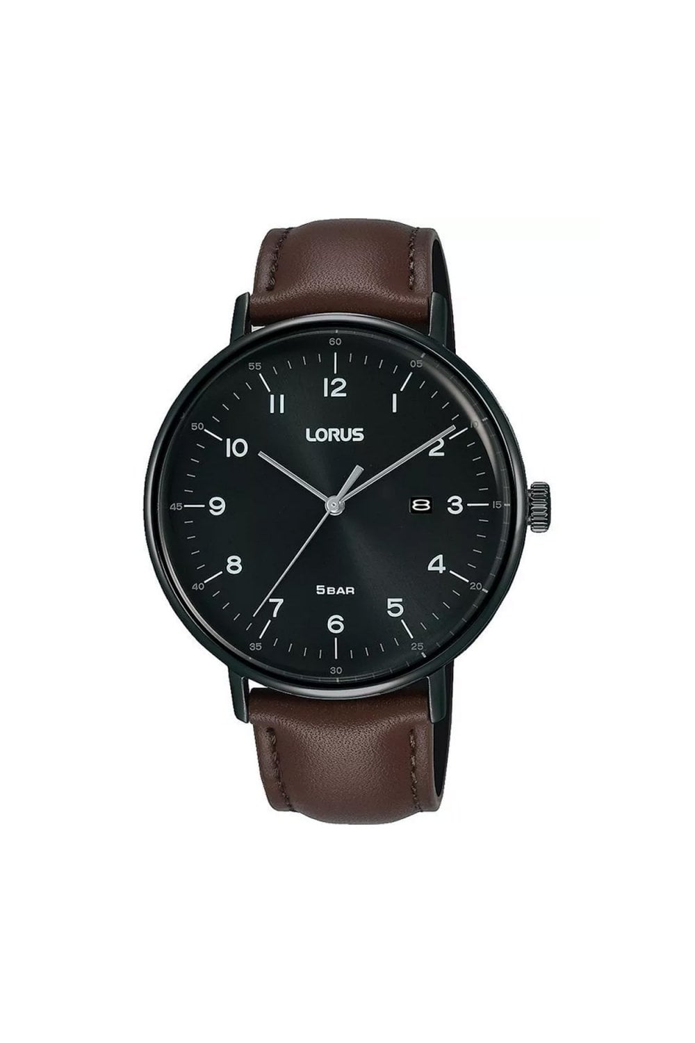 Lorus Gents 40mm Brown Leather Strap Watch RH985MX9