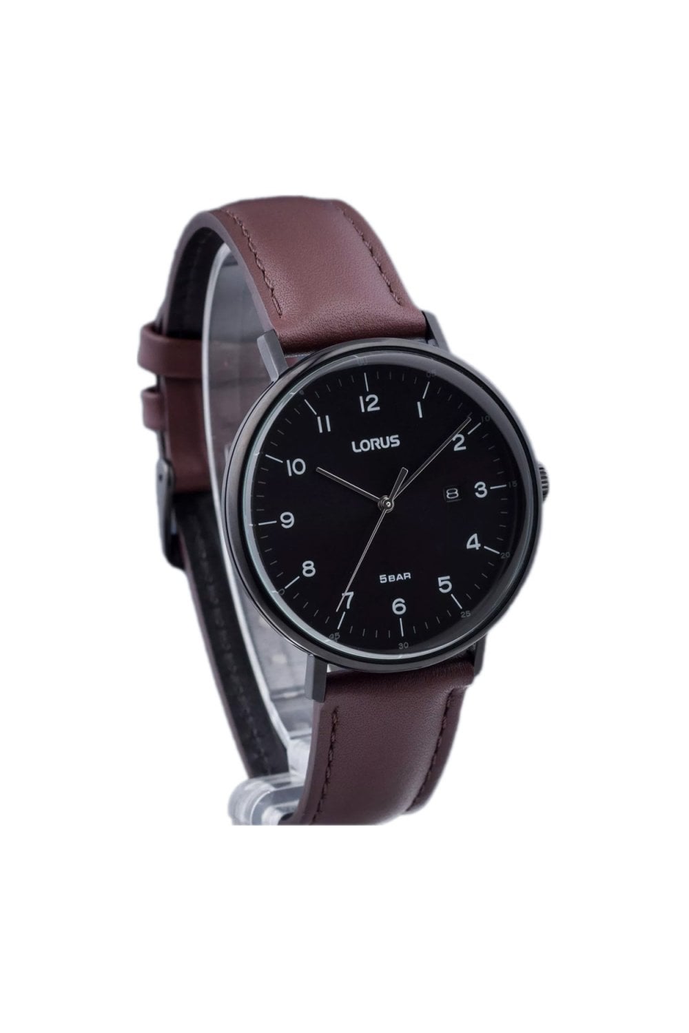 Lorus Gents 40mm Brown Leather Strap Watch RH985MX9