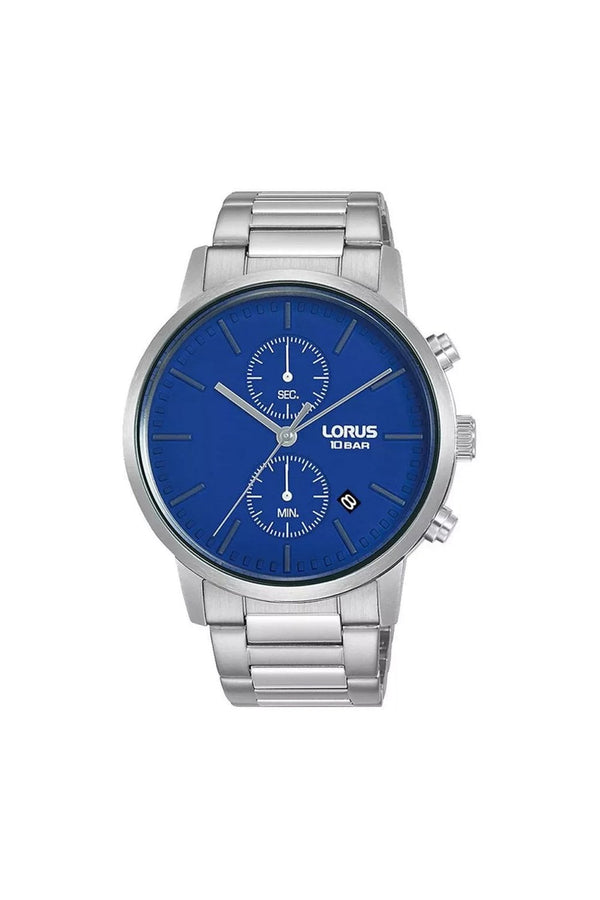 Lorus Gents Blue 42mm Stainless Steel Chronograph Watch RW413AX9