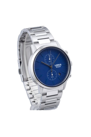 Lorus Gents Blue 42mm Stainless Steel Chronograph Watch RW413AX9
