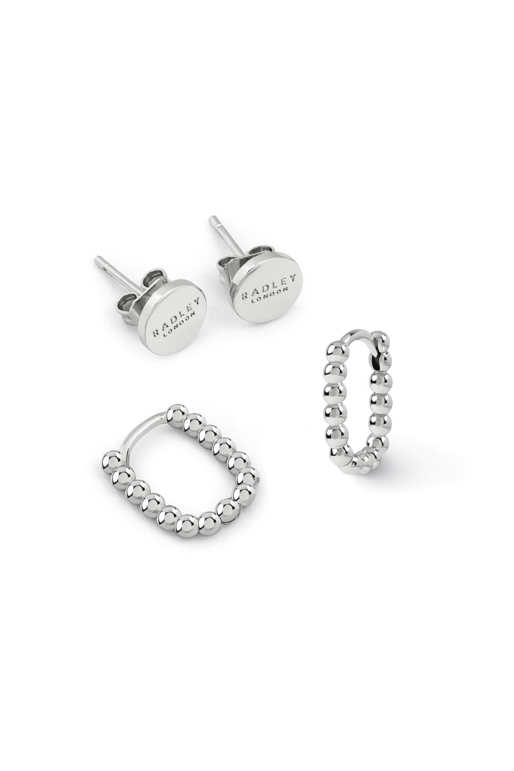 Radley Ladies Silver Plated Huggie Earrings Twin Pack RYJ1455S