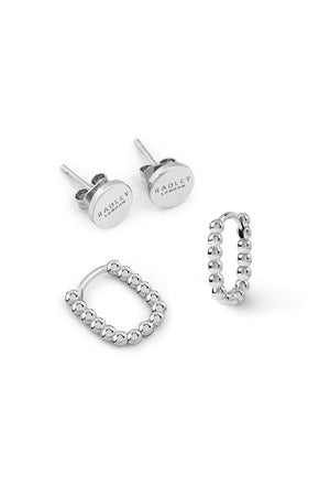 Radley Ladies Silver Plated Huggie Earrings Twin Pack RYJ1455S