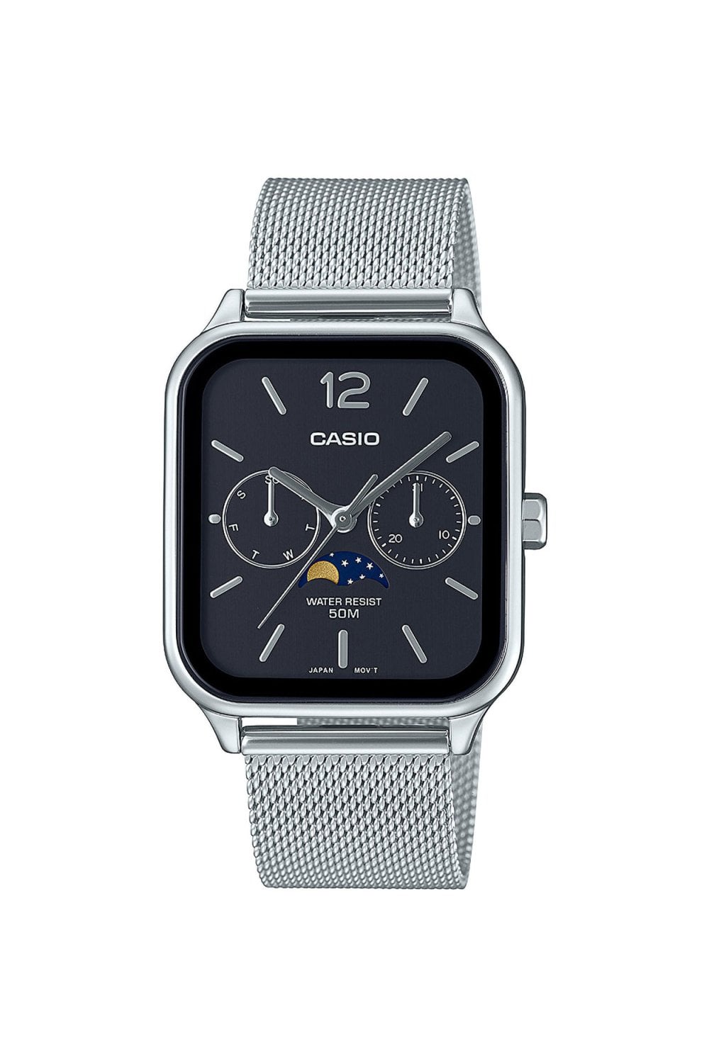 Casio Timeless Collection Moonphase 34mm 5ATM Watch MTP-M305M-1AVER