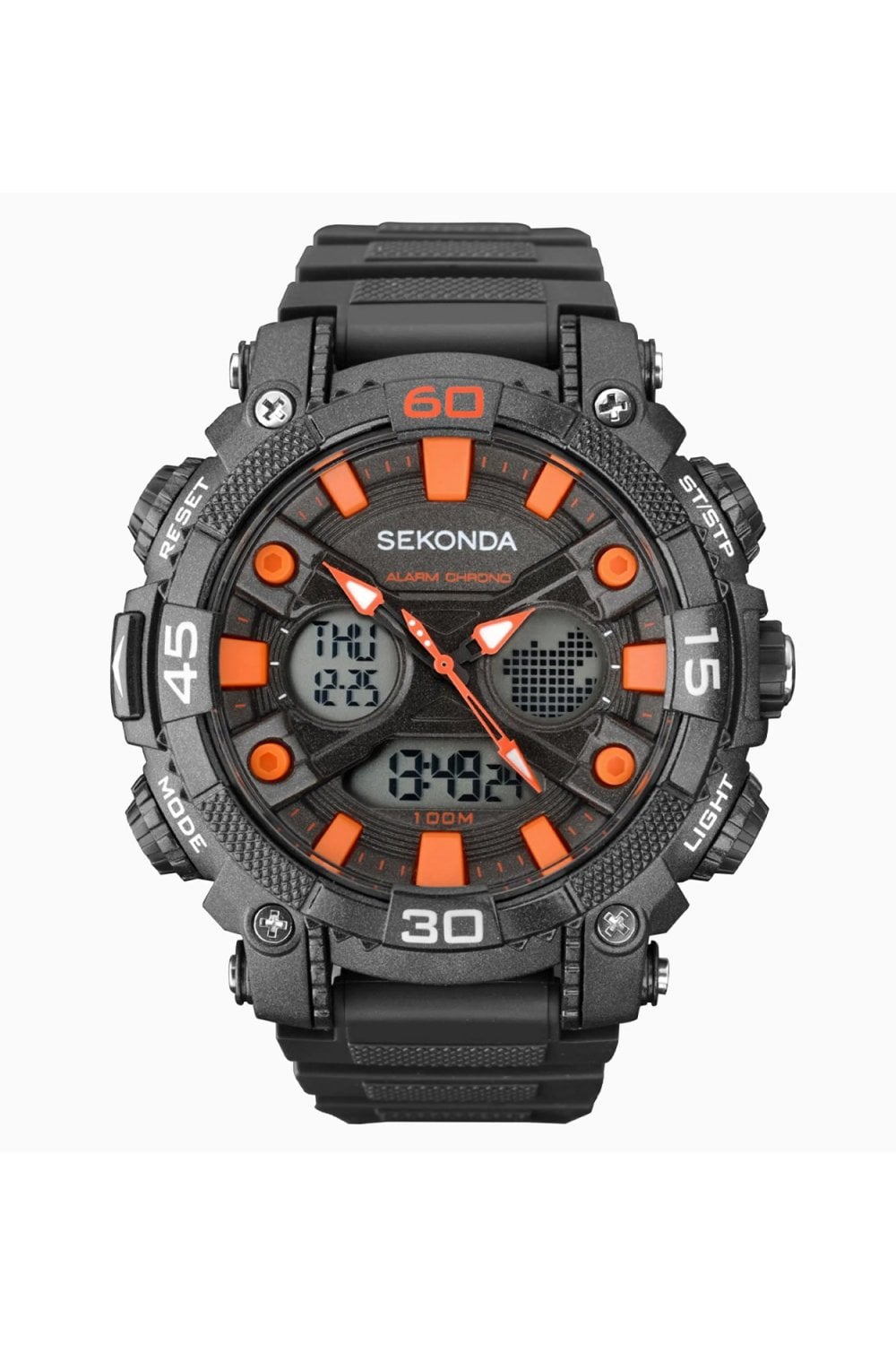 Sekonda Gents Alarm Sports Chronograph 49mm Watch 1037