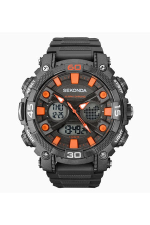 Sekonda Gents Alarm Sports Chronograph 49mm Watch 1037