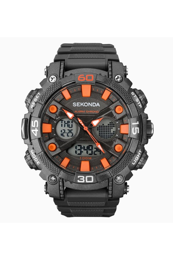 Sekonda Gents Alarm Sports Chronograph 49mm Watch 1037