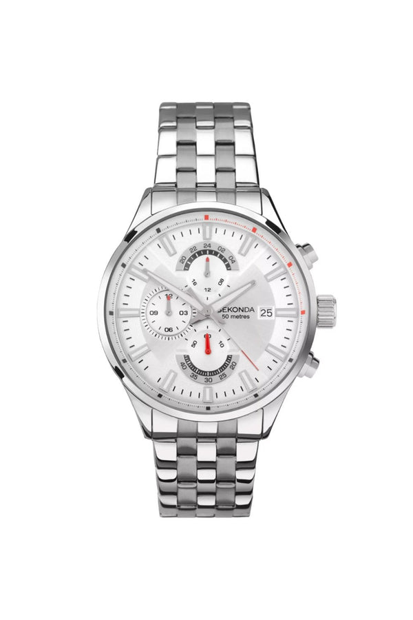 Sekonda Gents Bracelet Chronograph 44mm 5ATM Watch 30109
