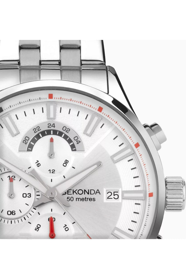 Sekonda Gents Bracelet Chronograph 44mm 5ATM Watch 30109