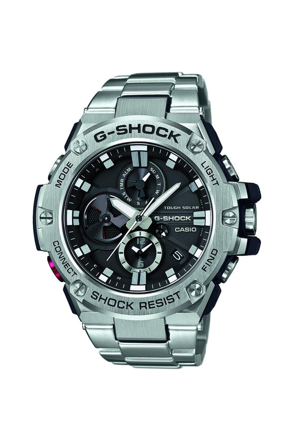 Casio G-Shock Black Dial Stainless Steel 53mm Watch GST-B100D-1AER