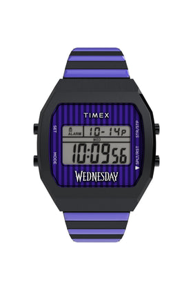 Timex x Wednesday Lab Black/Purple 36mm Watch TW2Y19500