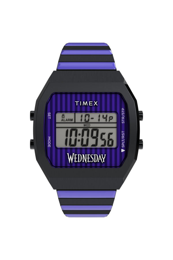 Timex x Wednesday Lab Black/Purple 36mm Watch TW2Y19500