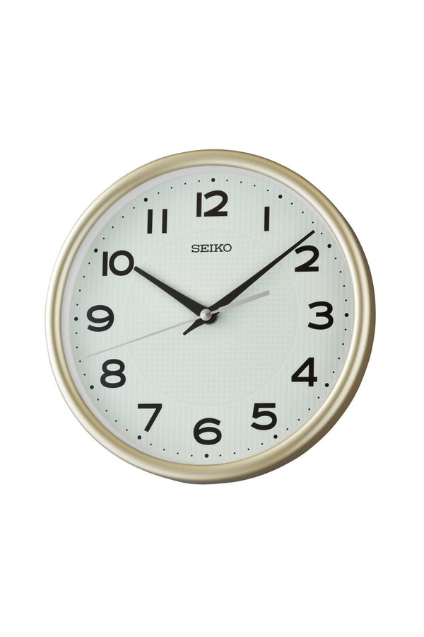 Seiko Timeless Gold Lumibrite 22cm Wall Clock QXA836G