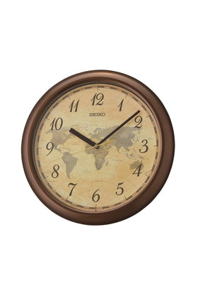 Seiko World Map 33cm Wall Clock QHA006Z