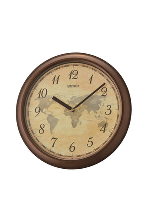 Seiko World Map 33cm Wall Clock QHA006Z