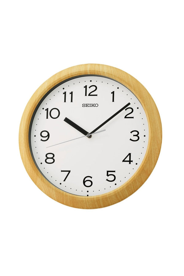 Seiko Timeless Light Brown 32cm Wall Clock QHA014A