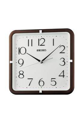Seiko Retro Silent Square White 28cm Wall Clock QXA833B