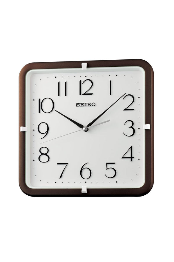 Seiko Retro Silent Square White 28cm Wall Clock QXA833B