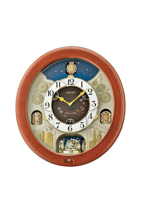Seiko Melody in Motion Musical Wall Clock - Wooden Frame - QXM376B