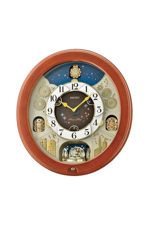 Seiko Melody in Motion Musical Wall Clock - Wooden Frame - QXM376B
