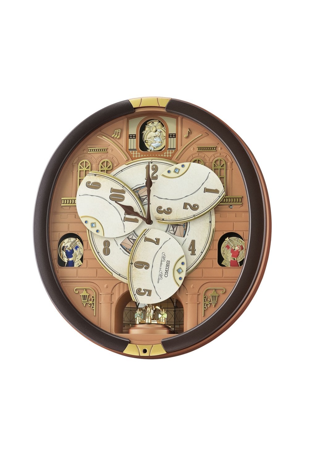 Seiko Melodies in Motion Wall Clock - Rotating Face - QXM601B