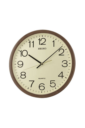 Seiko Timeless Brown Marble effect Quiet Sweep Wall Clock QXA806B