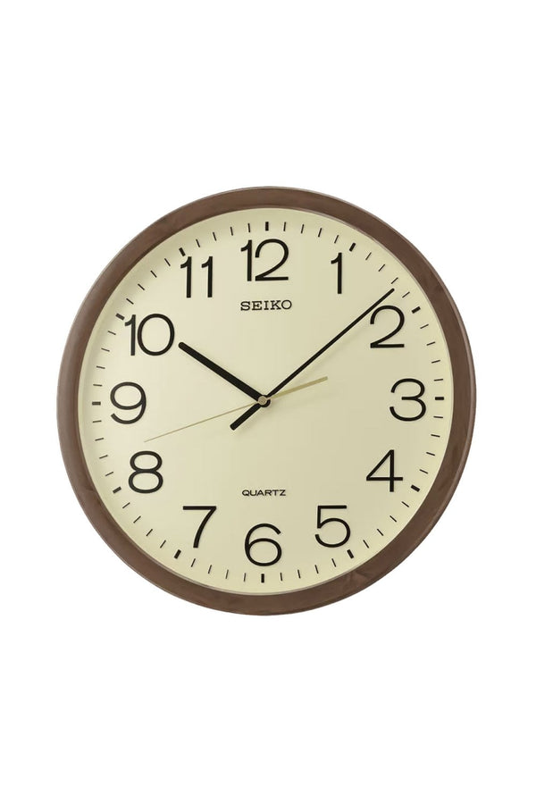 Seiko Timeless Brown Marble effect Quiet Sweep Wall Clock QXA806B