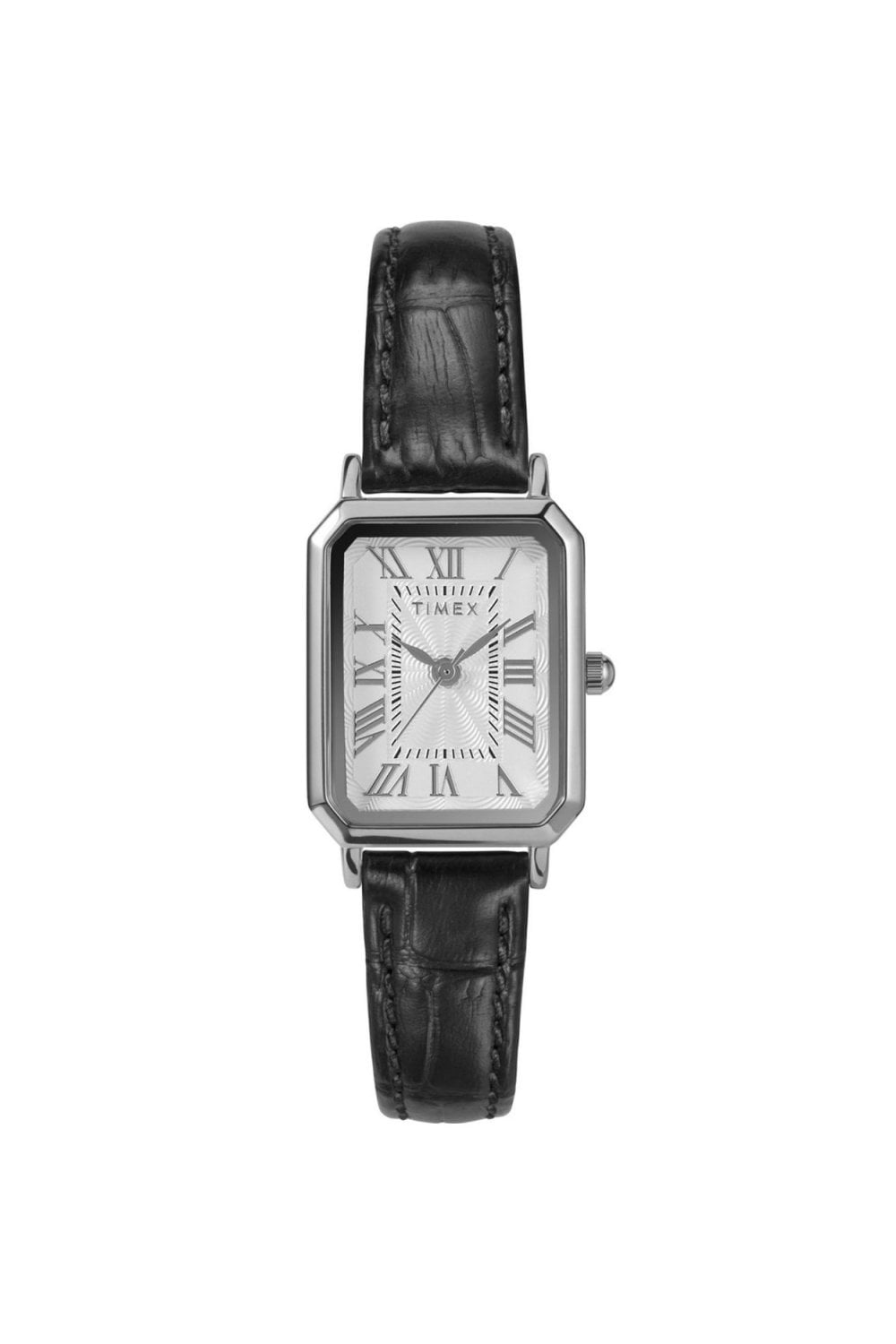 Timex Ladies Black Leather Strap Dress Watch TW2Y00800