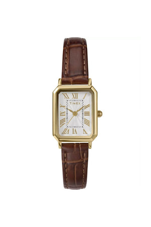 Timex Ladies Brown Leather Strap Dress Watch TW2Y00900