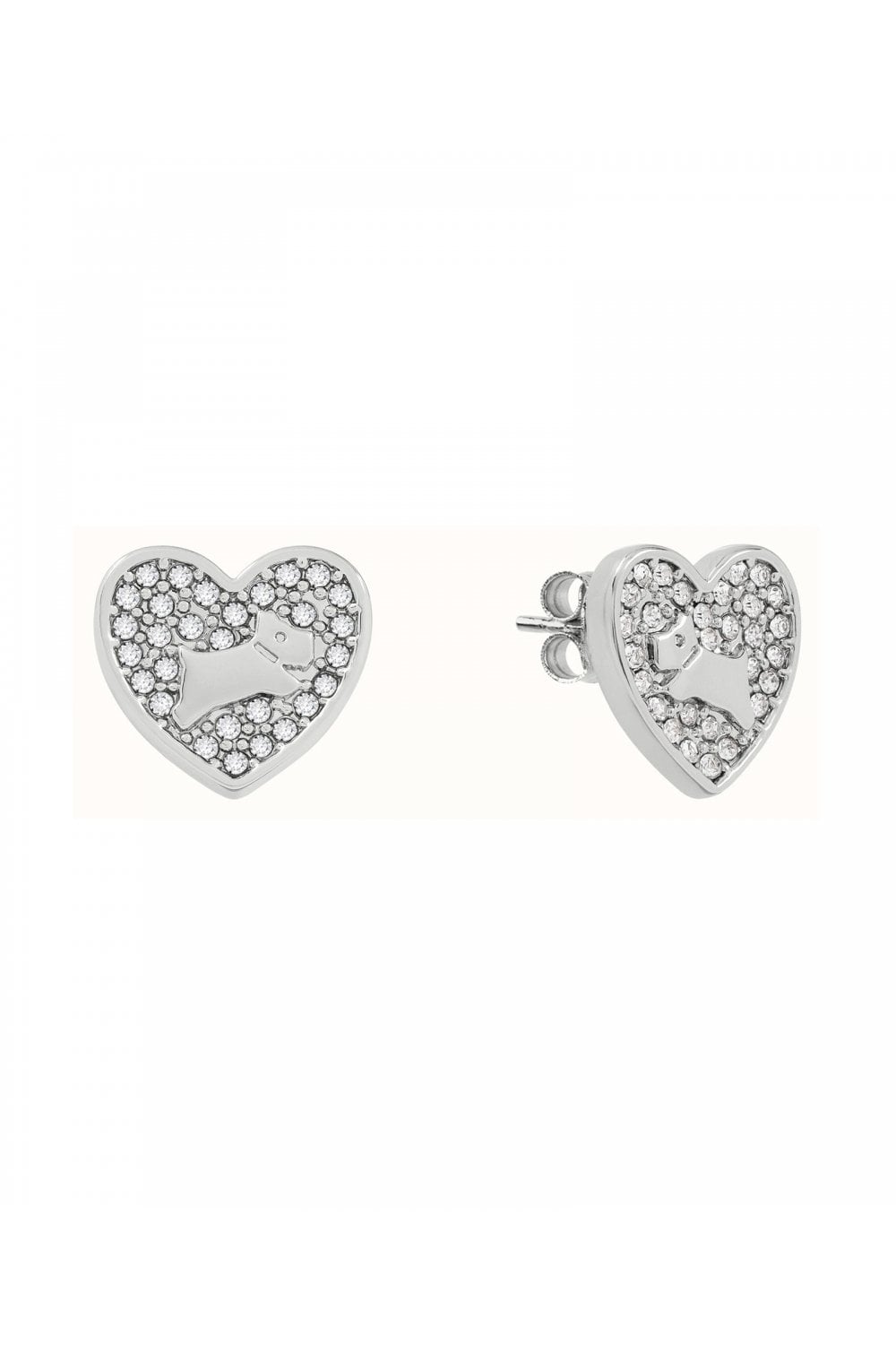 Radley Ladies Silver Plated Heart Stud Earrings RYJ1447S