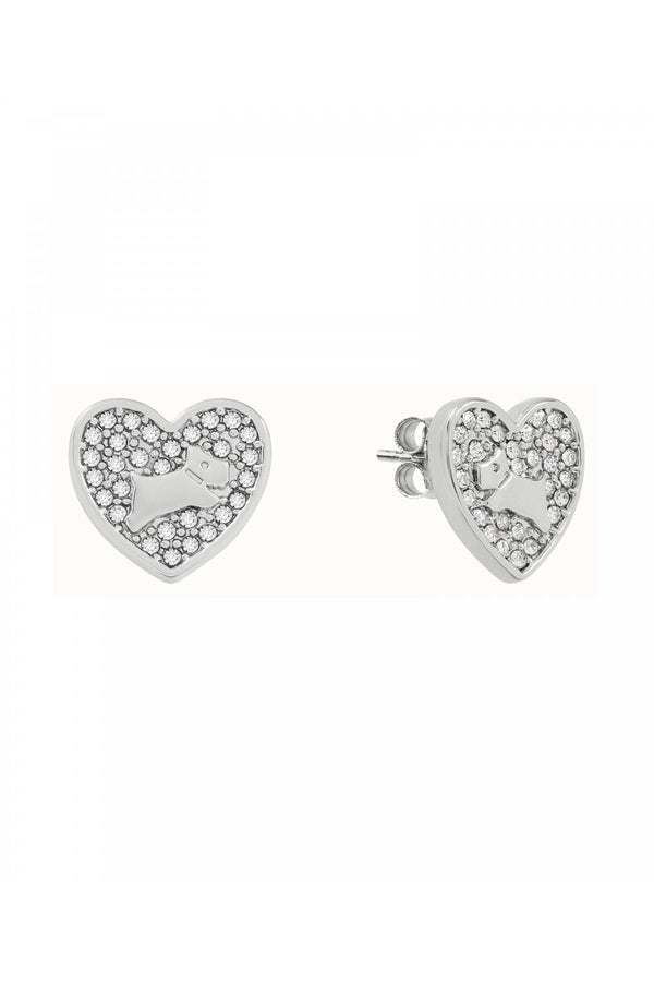 Radley Ladies Silver Plated Heart Stud Earrings RYJ1447S
